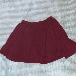 Brandy Melville pleated wine skirt